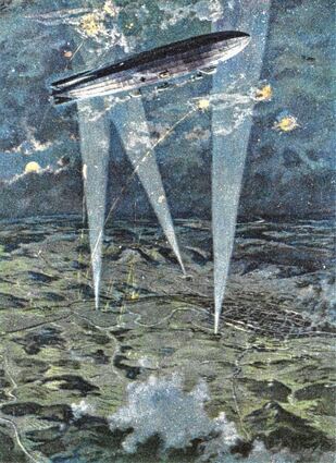 <p>Die Postkarte, die dem Verein für Heimat- und Brauchtumspflege zur Verfügung gestellt wurde, zeigt ein Schütte-Lanz-Luftschiff über Lunéville.</p>
